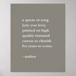 中性カスタム引用文プリント ポスター