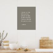 中性カスタム引用文プリント ポスター (キッチン)