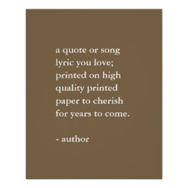 中性カスタム引用文プリント ポスター