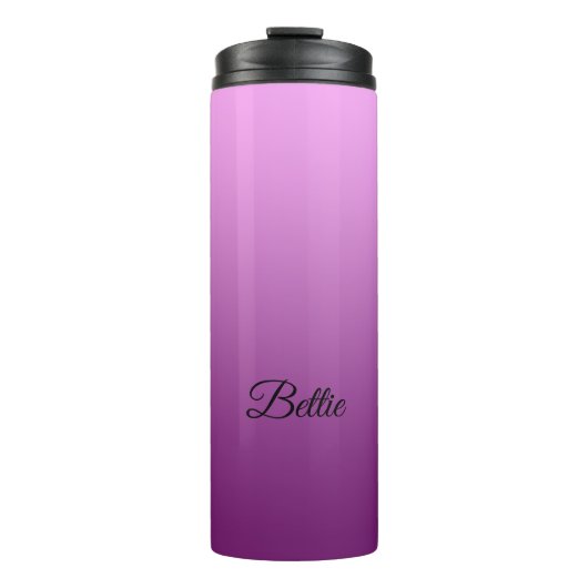 中性グラデエレガントーションピンク(名前をカスタムする) タンブラー (正面)