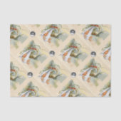 中性コウノトリ赤ちゃんシャワー白い宝石 薄葉紙 (正面)