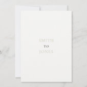 中性コンテンポラリーモダン結婚式招待状 招待状 (裏面)