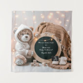 中性シンプルデジタル妊娠の発表 タペストリー (正面)