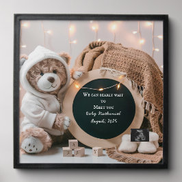 中性シンプルデジタル妊娠の発表 貼ってはがせるフォトタイル