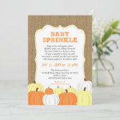 中性ジェンダーのパンプキンベイビーシャワー招待状 招待状 (スタンド正面)