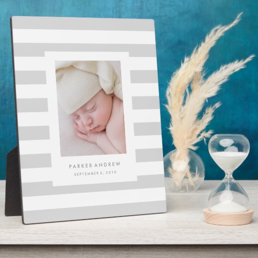 中性ストライプ フォトプラーク (側面)