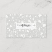 中性ソフトフローラエレガントQR名刺 名刺 (正面)