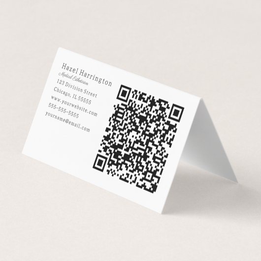 中性ソフトフローラQR折り畳み名刺 名刺 (裏面)