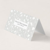 中性ソフトフローラQR折り畳み名刺 名刺 (正面)