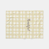 中性タータンチェック秋パターン フリースブランケット (正面(横))