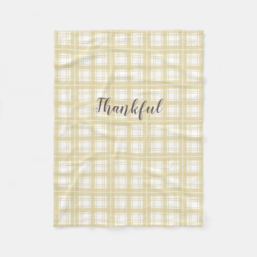 中性タータンチェック秋パターン フリースブランケット (正面)