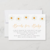 中性デイジーベビーシャワーブックベビーカード 招待状 (正面)