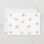 中性デイジーベビーシャワーブックベビーカード 招待状 (裏面)