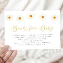 中性デイジーベビーシャワーブックベビーカード 招待状