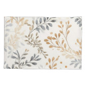 中性パーソナライズされた秋の葉 枕カバー (裏面)