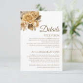 中性フラワーブーケ結婚ホワイト詳細- エンクロージャーカード (スタンド正面)