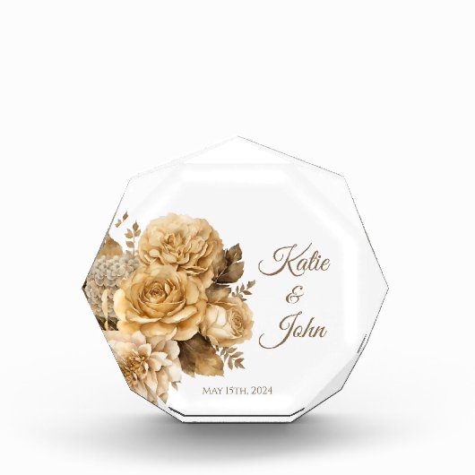 中性フラワーブーケ結婚ーズ フォトブロック (正面)