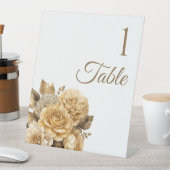 中性フラワーブーケ結婚ーズ 台座サイン (インサイチュ)