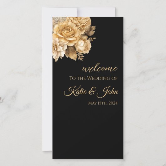 中性フラワーブーケ結婚式 プログラム- (正面)