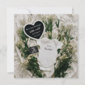 中性フローラをテーマにした妊娠告知 招待状 (正面)