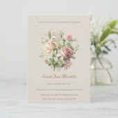 中性フローラクロスバプテスマ 招待状 (スタンド正面)