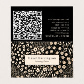 中性フローラQRコード折り畳み名刺 名刺 (外部フラット)
