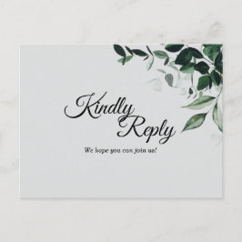 中性ボタニカル結婚反応はがき インビテーションポストカード