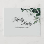 中性ボタニカル結婚反応はがき インビテーションポストカード (正面)