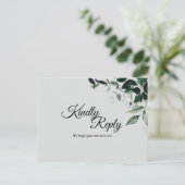 中性ボタニカル結婚反応はがき インビテーションポストカード (スタンド正面)