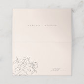 中性ミニマルデリケートファインアートフローラ結婚ズ プレイスカード (外部開封)