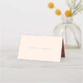 中性ミニマルデリケートファインアートフローラ結婚ズ プレイスカード (裏面)