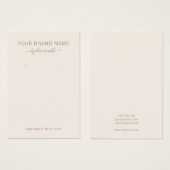 中性ミニマルモダンジュエリー表示カード (正面&裏面)