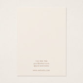 中性ミニマルモダンジュエリー表示カード (裏面)