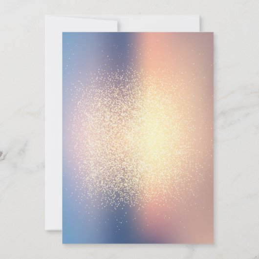 中性モダングリッターベビーシャワー 招待状 (裏面)