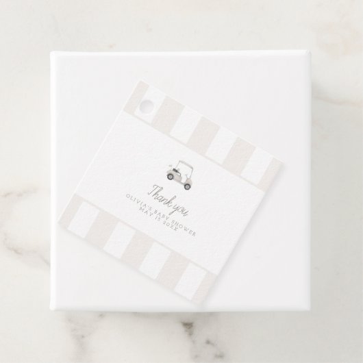 中性モダンゴルフカートメッセージカード フェイバータグ (インサイチュ)