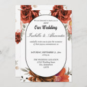 中性モダンフローラ素朴乾エレガント杯 招待状 (正面/裏面)