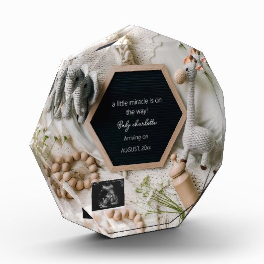 中性モダンボホ妊娠の発表 フォトブロック (左)