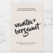 中性モダン大豆ワックス溶解ラベル フードラベル (シングルラベル)