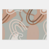 中性モダン幾何学ミニマリストセット ラッピングペーパーシート (正面2)