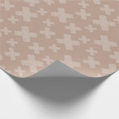 中性モダン幾何学絞り染めベージュ模様 ラッピングペーパー (角)