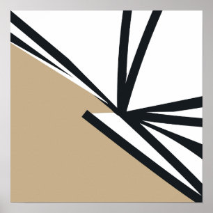 中性モダン抽象芸術 ポスター