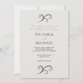 中性モダン結婚式招待状 招待状 (正面)