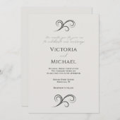 中性モダン結婚式招待状 招待状 (正面/裏面)