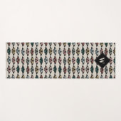 中性モダン蝶ガーデンパターンモノグラム ヨガマット (正面(横))