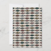 中性モダン蝶ガーデンパターン サンキューカード (裏面)