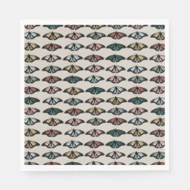 中性モダン蝶ガーデンパターン スタンダードランチョンナプキン