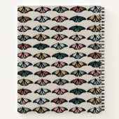 中性モダン蝶ガーデンパターン ノートブック (裏面)