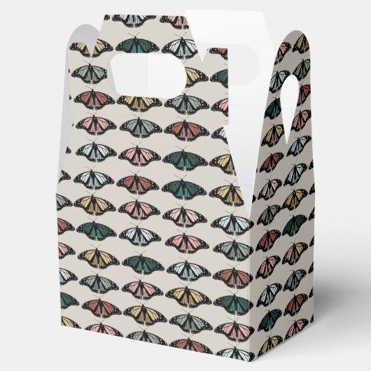 中性モダン蝶ガーデンパターン フェイバーボックス (オープン)