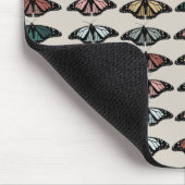 中性モダン蝶ガーデンパターン マウスパッド (コーナー)