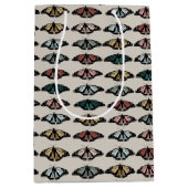 中性モダン蝶ガーデンパターン ミディアムペーパーバッグ (正面)